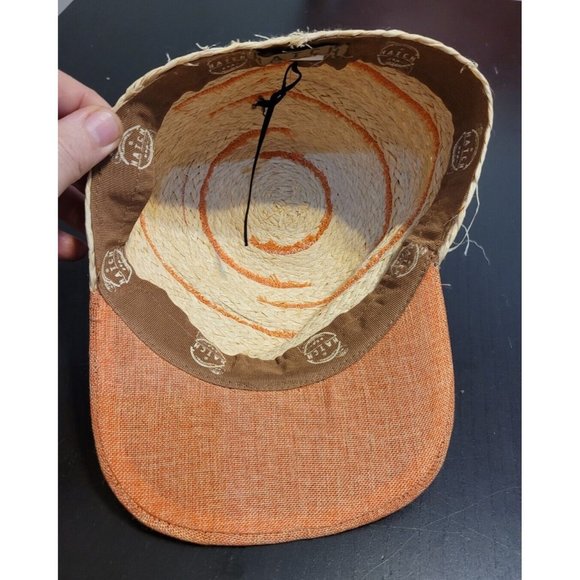 HATCH Straw Ball Cap Orange Tan Women's Hat - Picture 5 of 6